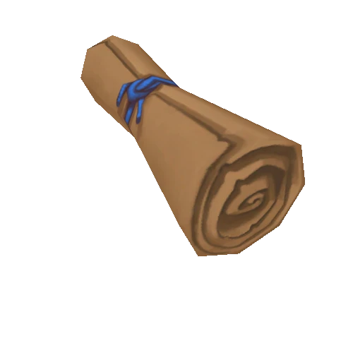 Rolled Up Parchment with Blue String